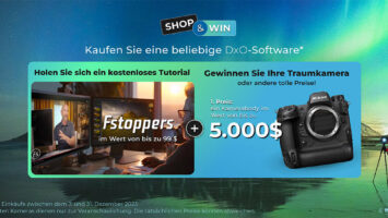 Dezember-Highlight: DxO Bildbearbeitungssoftware kaufen, gratis Video-Tutorial sichern! und bis zu 5.000 € gewinnen!