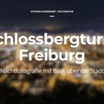 Schlossbergturm Freiburg – Nachtfotografie mit Blick über die Stadt