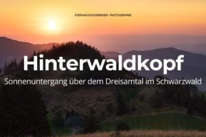 Hinterwaldkopf – Sonnenuntergang über dem Dreisamtal im Schwarzwald