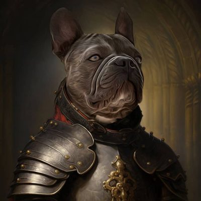 hund_portrait_bulldogge_in_hufschmied_renaissance_mittelalter_kleidung_geschenkidee
