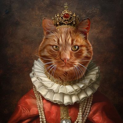 katzen_portrait_ginger_in_graefin_renaissance_mittelalter_kleidung_geschenkidee
